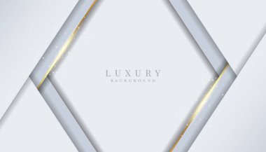 Parlak altın ve gümüş çizgileri olan zarif ve soyut bir arka plan.