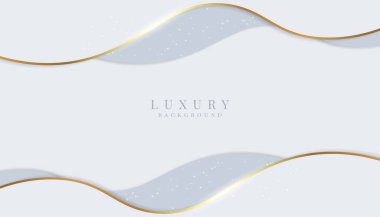 Açık beyaz zemin üzerinde altın dalga ve kar taneleri