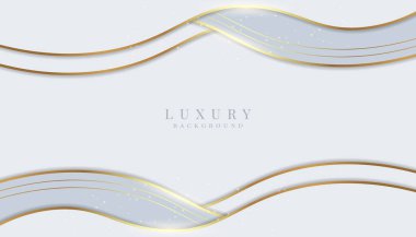 Açık beyaz zemin üzerinde altın dalga ve kar taneleri