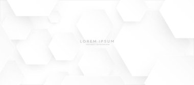 Altıgen soyut beyaz arkaplan. Modern minimalist altıgen geometrik arkaplan