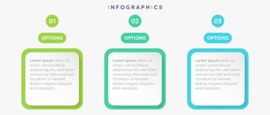 3 seçenek bilgi grafiği tasarım şablonu