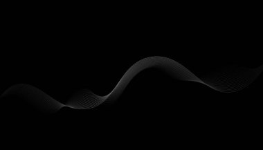 Beyaz eğrili siyah soyut arkaplan