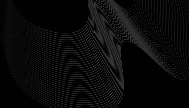 Siyah arka planda beyaz çizgi deseni. soyut arkaplan