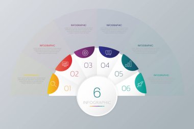 circle chart infographic templates for presentations clipart