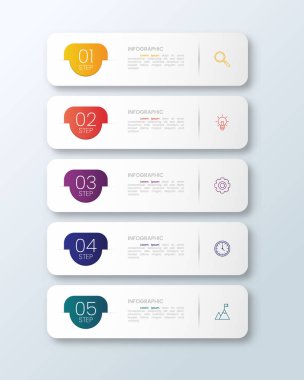 Simgeli ticari bilgi tasarım şablonu.