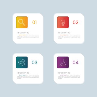 Sunum için Kare İş Bilgileri Şablonu