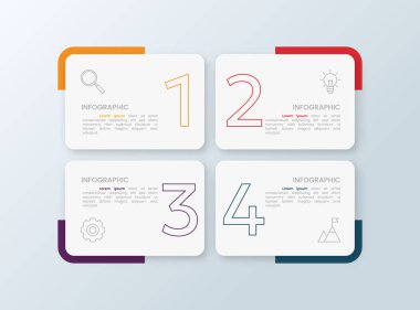 İş verilerini görselleştirme zaman çizgisi bilgi şablonu tasarımını simgelerle birlikte düzenler