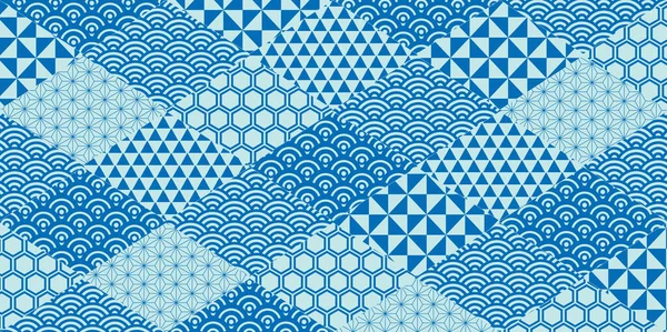 Motif Japonais Motif Aquarelle Arrière Plan — Image vectorielle