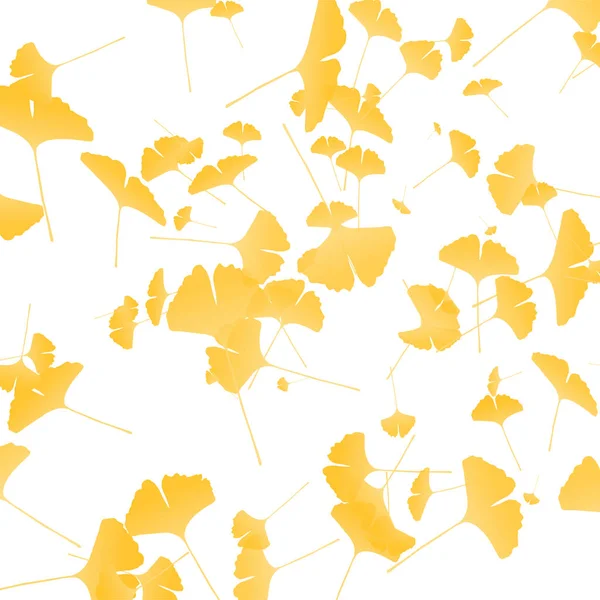 Herbst Farbe Ginkgo Blätter Hintergrund — Stockvektor