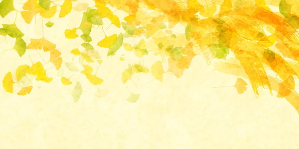 Sonbahar Renkli Akçaağaç Ginkgo Arkaplanı — Stok Vektör