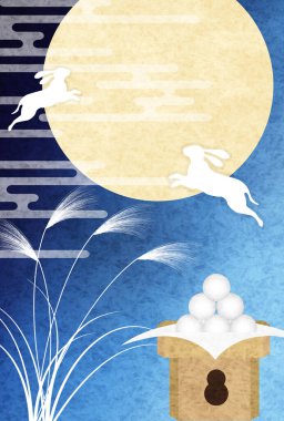 15 Gece Ay Işığı Gümüş Çimen Tavşan Arkaplanı