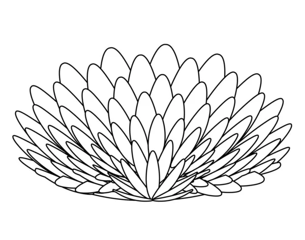 Хризантема Візерунок Японська Піктограма Візерунка — стоковий вектор
