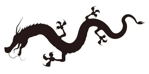 Новогодняя Открытка Дракона Китайская Икона Зодиака — стоковый вектор
