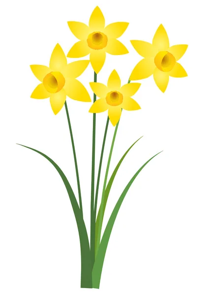 Narcissus Blomma Japanska Mönster Växt Ikon — Stock vektor