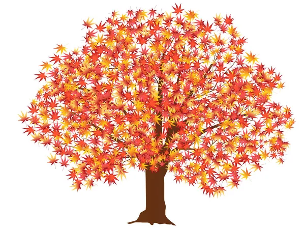 Ikon Pohon Maple Daun Musim Gugur - Stok Vektor