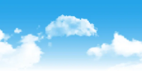 Синє Небо Хмарний Пейзажний Фон — стоковий вектор