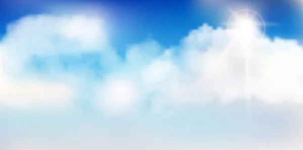 Sininen Taivas Pilvi Maisema Tausta — vektorikuva