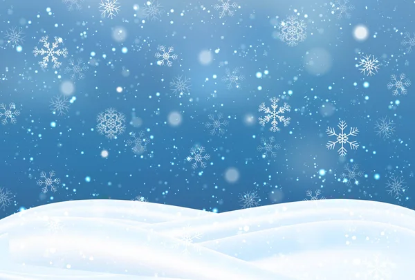 圣诞雪景冬季背景 — 图库矢量图片