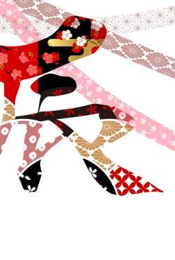 ejderha Yeni Yıl kart arkaplanı