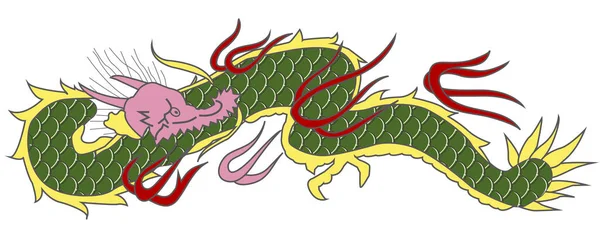 Dragon New Year Card Ramen Icon — Stock Vector