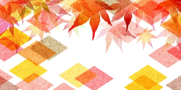 Осень Оставляет Японский Фон — стоковый вектор