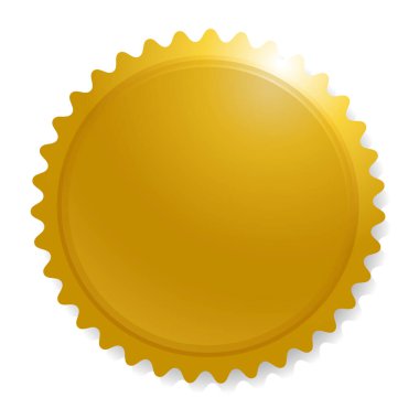 Madalya altın halka parlak ikon