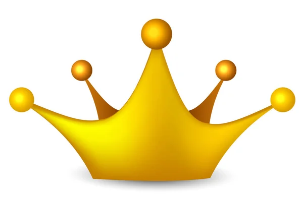 Корона Золотий Король Сяючий Значок — стоковий вектор