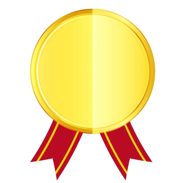 Madalya Dairesi Altın Ikonu — Stok Vektör