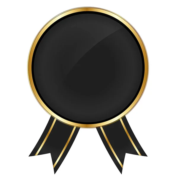 Médaille Ruban Cercle Icône — Image vectorielle