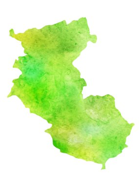 Wakayama haritası suluboya simgesi yeşil