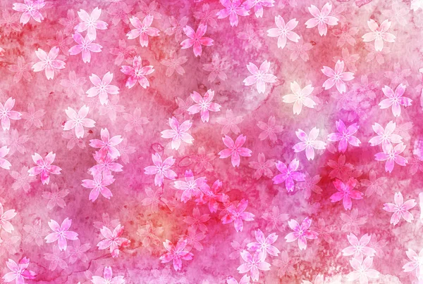 Cherry Blossom Voorjaar Aquarel Achtergrond — Stockvector