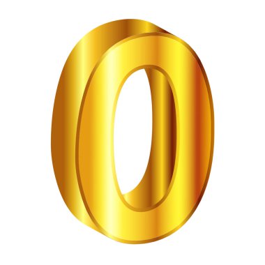 Sayısal Altın 3D Işık Simgesi