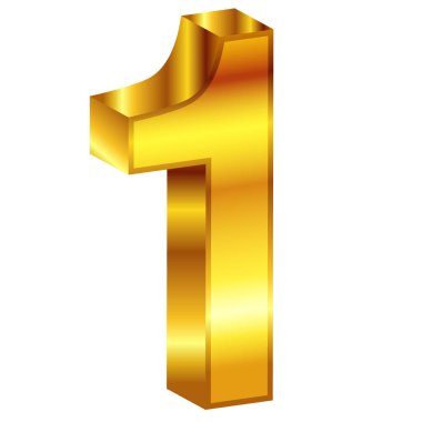 Sayısal Altın 3D Işık Simgesi