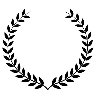 Laurel defne silueti siyah simge