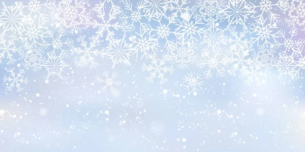 Navidad Nieve Paisaje Invierno Fondo — Vector de stock