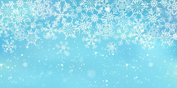 クリスマス雪景観冬の背景 — ストックベクタ