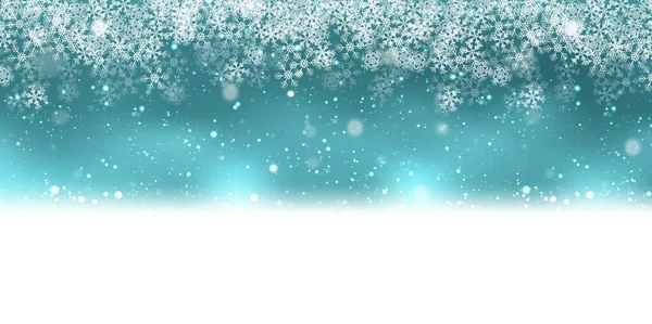 Navidad Nieve Invierno Paisaje Fondo — Vector de stock