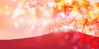 Fuji Güz Akçaağaç Rengi Arkaplanı