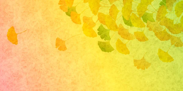 Herbst Blätter Ginkgo Herbst Hintergrund — Stockvektor