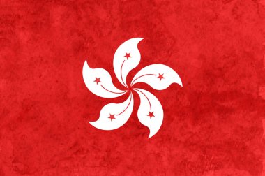 Hong Kong Bayrağı Washi Suluboya