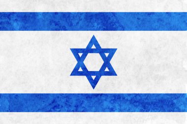 İsrail bayrağı Japon kağıt suluboya