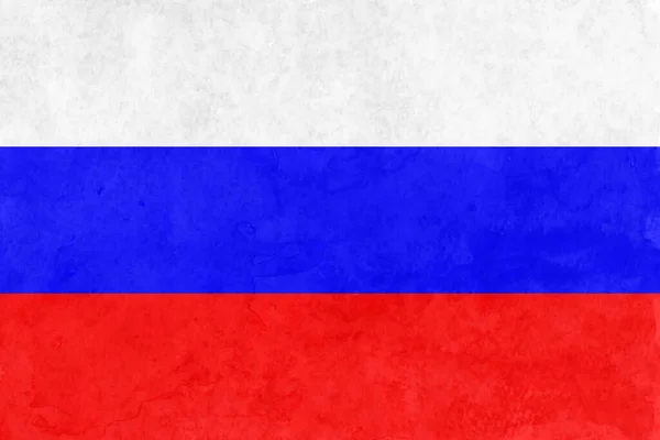 Bandera Rusia Papel Japonés Acuarela Fondo — Vector de stock