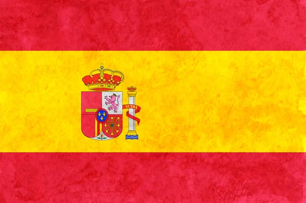 Акварель Флагом Испании — стоковый вектор