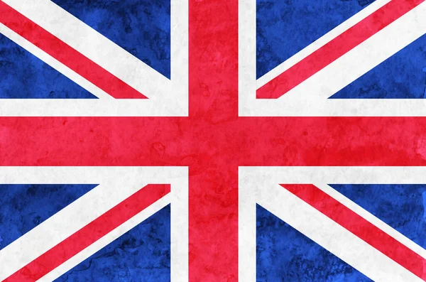 England Flagga Japanskt Papper Akvarell — Stock vektor
