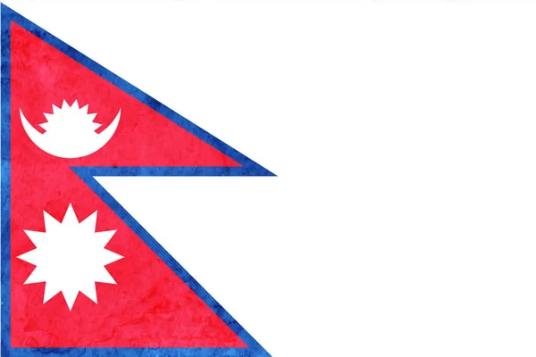 Σημαία Νεπάλ Ιαπωνικό Χαρτί Υδατογραφία — Διανυσματικό Αρχείο