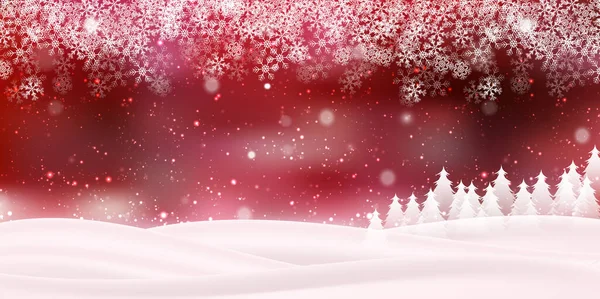 Paisagem Neve Natal Fundo Inverno —  Vetores de Stock