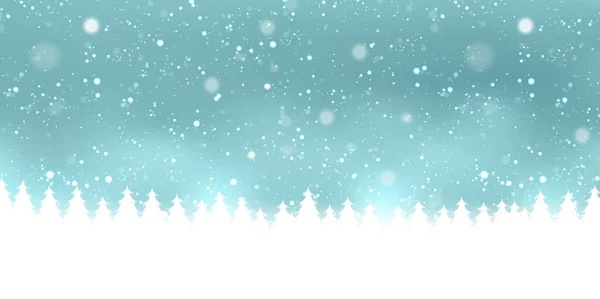 Рождественский Снежный Ландшафт — стоковый вектор