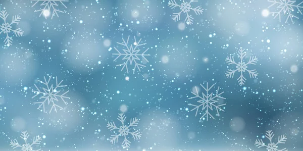 Vánoční Sněhová Krajina Zimní Pozadí — Stockový vektor