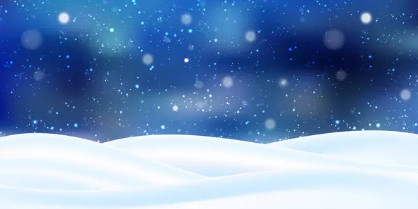 Kerstmis Sneeuw Landschap Winter Achtergrond — Stockvector