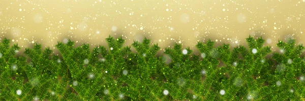 Christmas Fir Tree Snow Background — Stock Vector